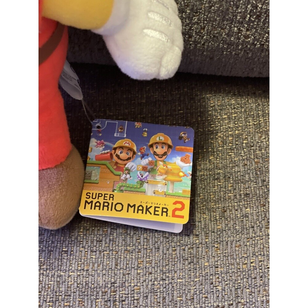New Builder Mario Plush 10” Super Mario Maker 2 Little Buddy 1731 With Tags - Picture 3 of 5